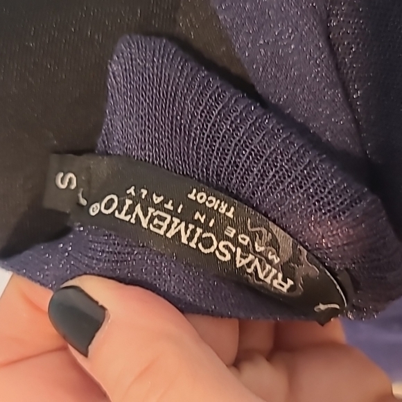 Rinascimento Navy shimmering cardigan Duster S - Picture 7 of 9